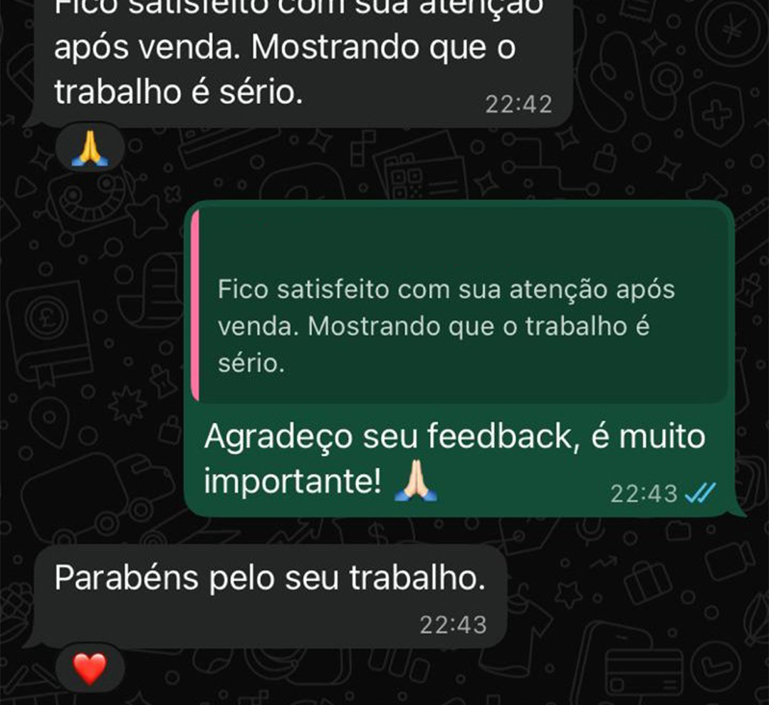 Print de avaliação de cliente