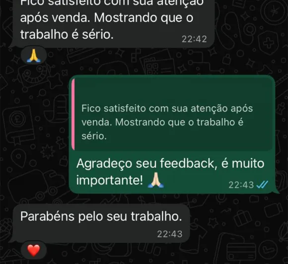 Print de avaliação de cliente